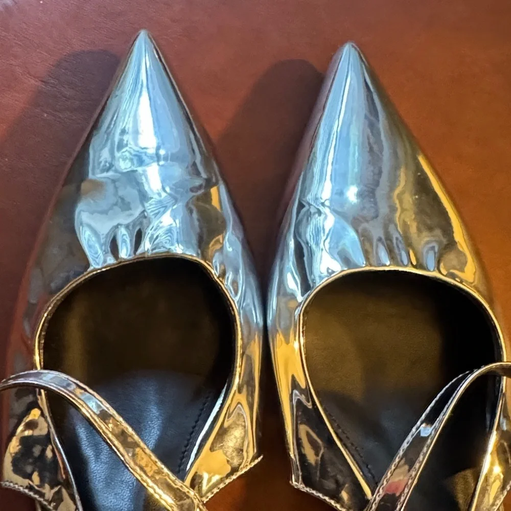 Silver Women's Slingback Heels